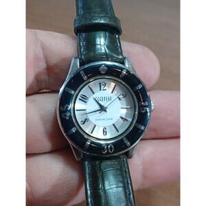 Designer Ecclissi Ladies Sterling Silver Case & Genuine Leather Strap Watch